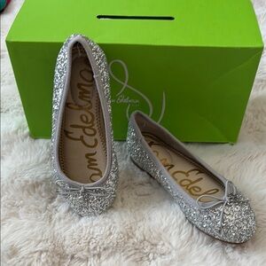 Sam Edelman Glittery Silver Flats